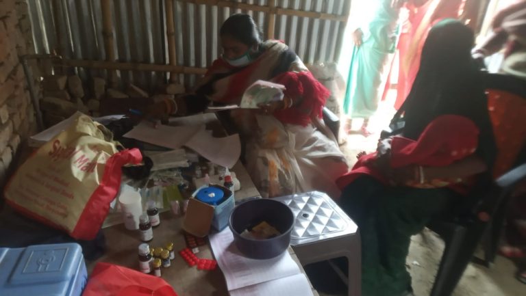 जिले में ऑगनबाड़ी केंद्रों पर नियमित टीकाकरण का हुआ आयोजन