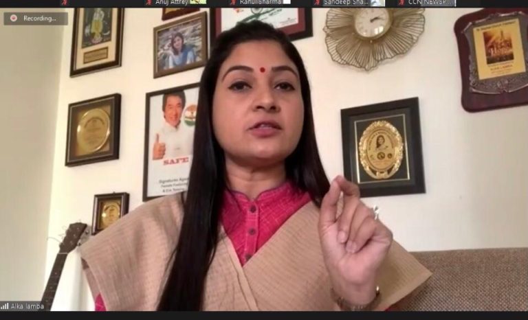 ऑक्सिजन के नाम परखेली जा रही घटिया राजनीति ने मरीजों के परिजनों के उड़ाए नींद, चैन;- अलका लांबा