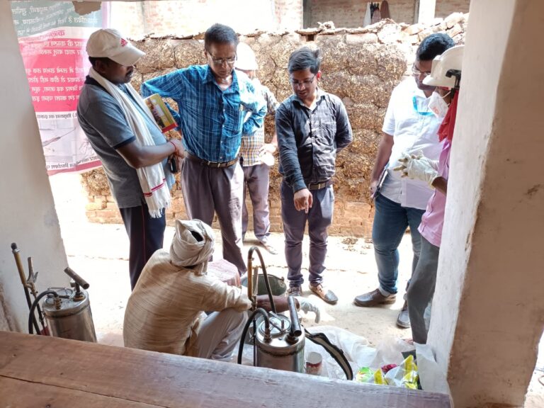 कालाजार से मुक्ति के लिए पहले चरण का छिड़काव का काम पूरा