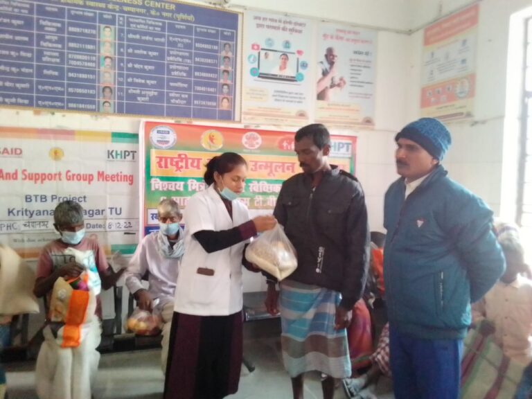 पोषण के लिए आहार मिलने से टीबी के गरीब मरीजों को मिल रही राहत