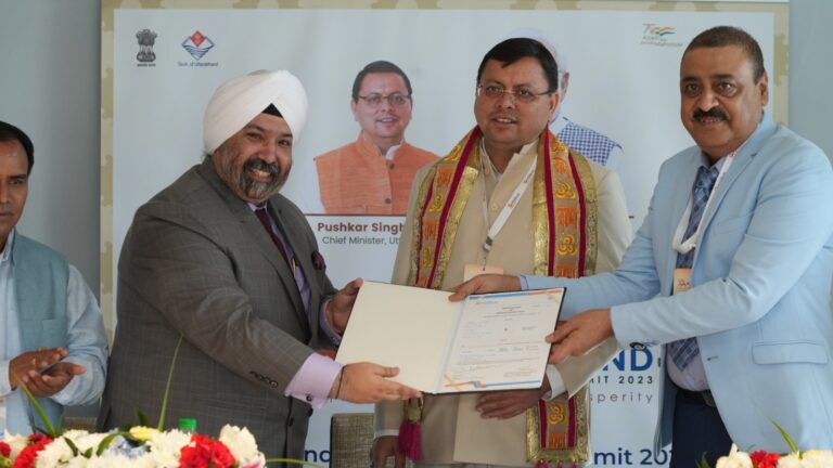 “Investment MoU of ₹5,450 Crore Inked in Dubai with CM Dhami in Attendance”